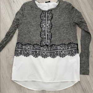 Sandro Paris Lace Sweater Top NWOT